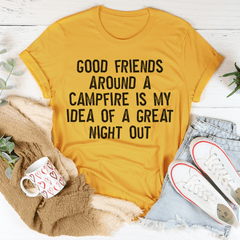 Good Friends Around A Campfire Tee-0
