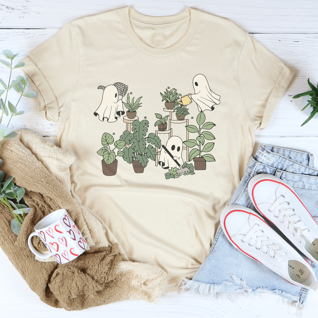 Halloween Ghost Plant Lover Tee-2