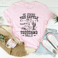 He Owns The Cattle On A Thousand Hills Tee-3