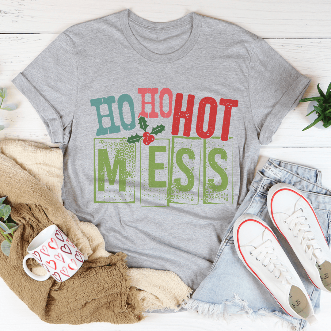 Ho Ho Hot Mess T-Shirt-0