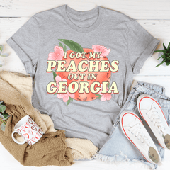 I Got My Peaches Out In Georgia Tee-1