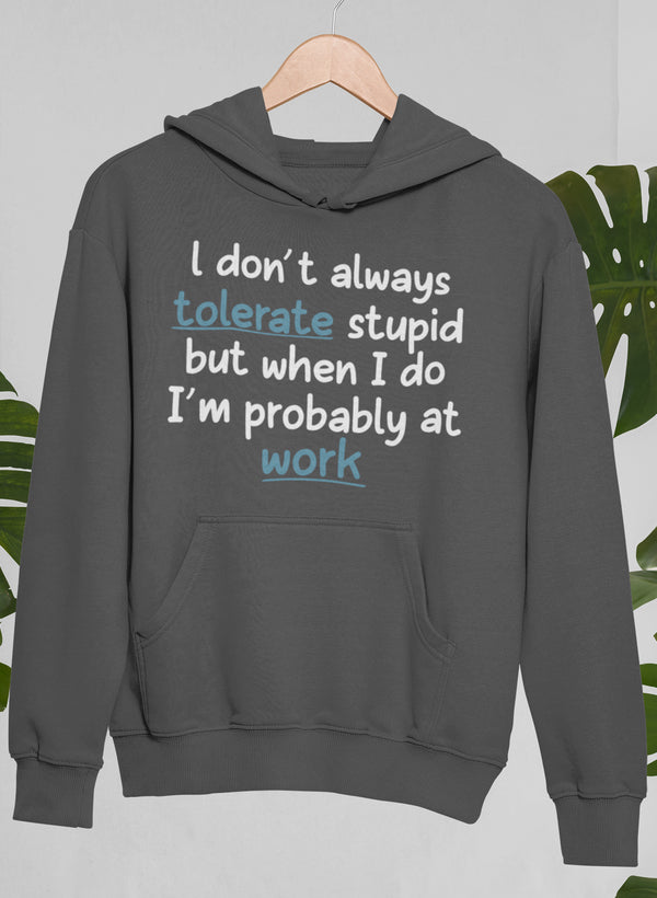 I Don't Always Tolerate Stupid People Hoodie-0
