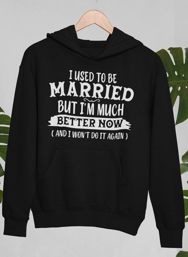 I Used To Be Married But I'm Much Better Now And I Won't Do It Again Hoodie-0