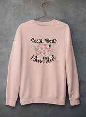 Social Vegan I Avoid Meet Sweat Shirt-0