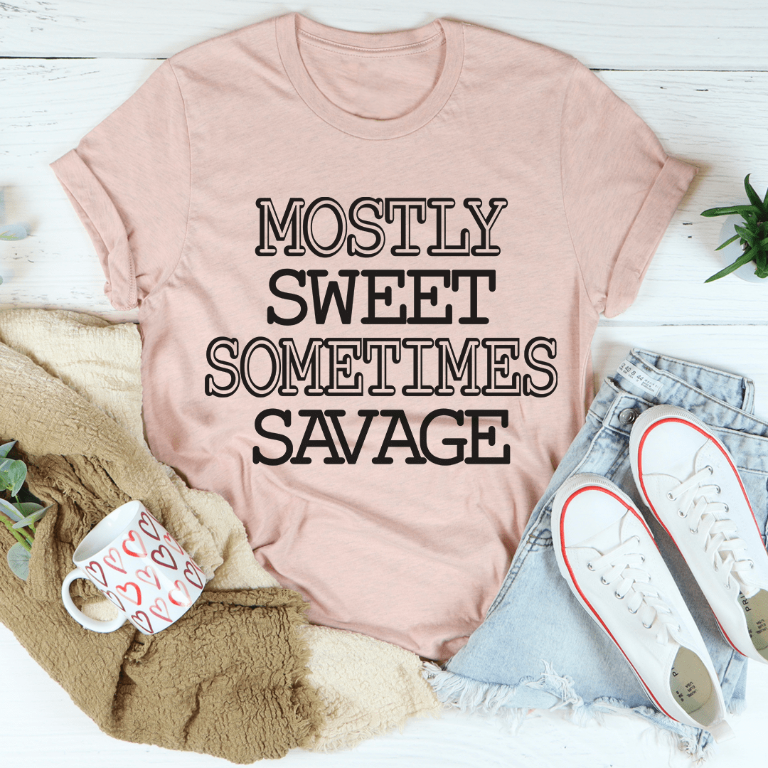 Mostly Sweet Sometimes Savage Tee-3