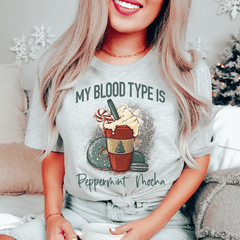 My Blood Type Is Peppermint Mocha Tee-1