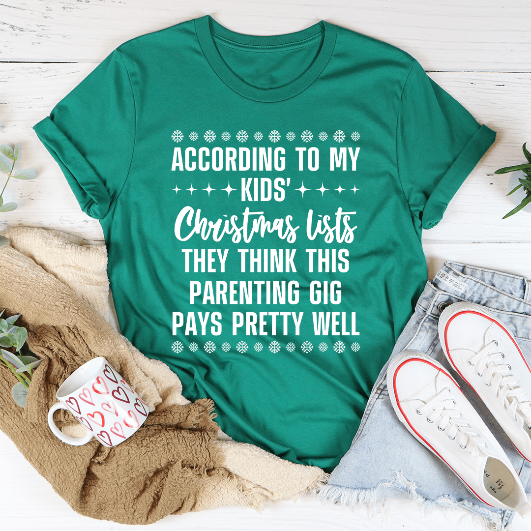 My Kids' Christmas Lists Tee-1