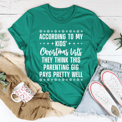 My Kids' Christmas Lists Tee-1