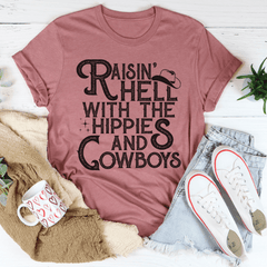 Raisin Hell With The Hippies And Cowboys T-Shirt-3