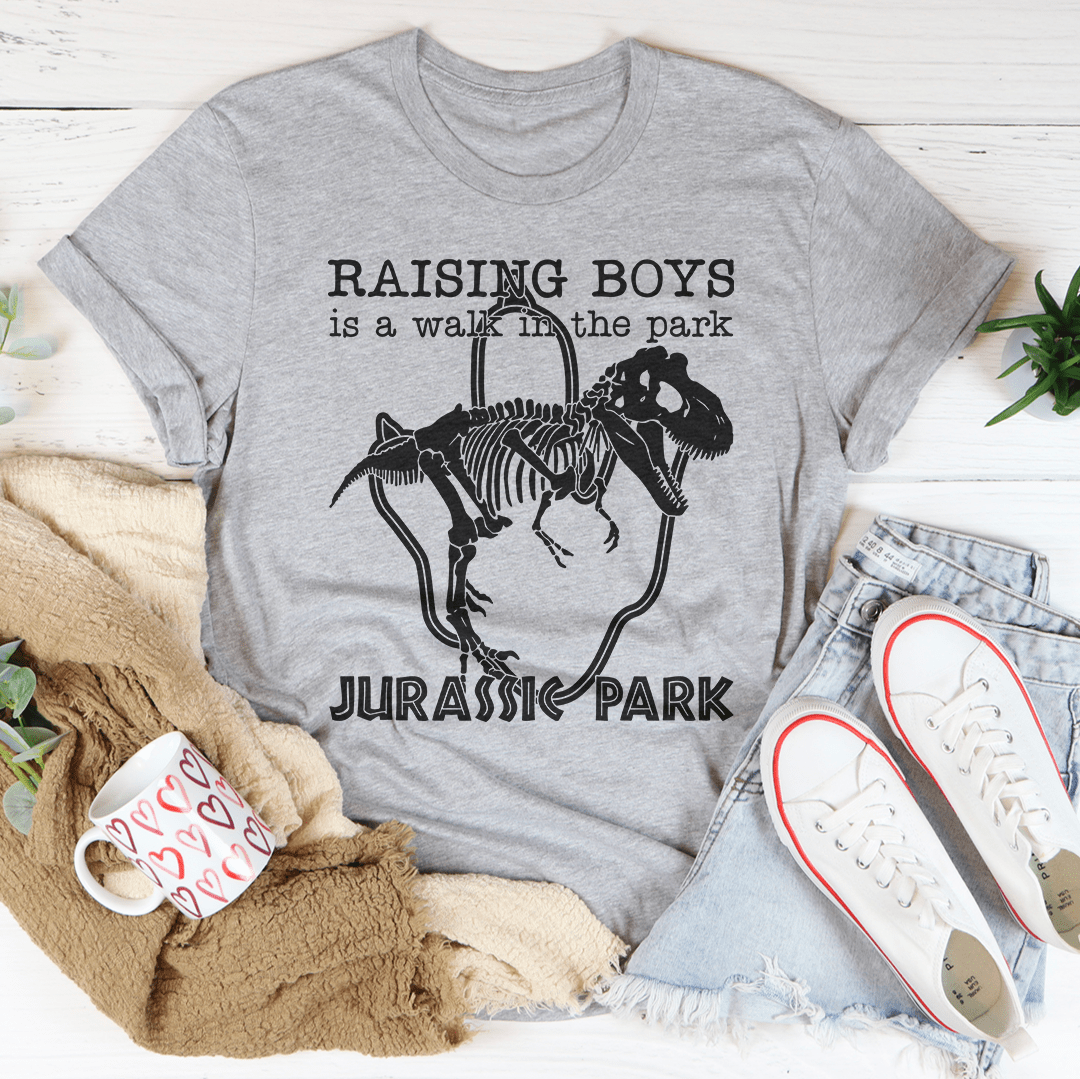 Raising Boys Is A Walk In The Park Tee-3