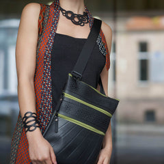 Maggie Special Recycled Rubber Vegan Handbag-3