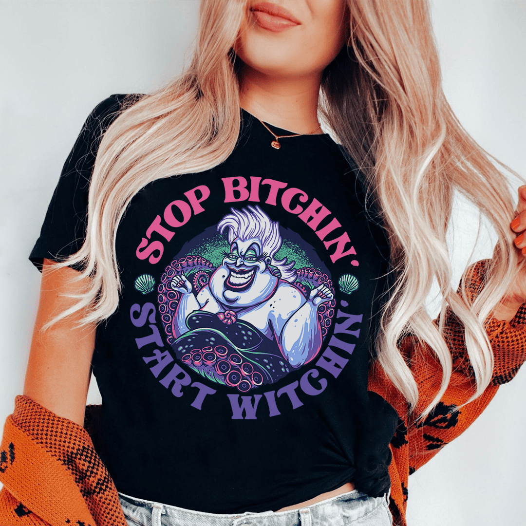 Stop Bitchin' Start Witchin' Tee-0