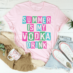 Summer Is My Vodka Drink Tee-2