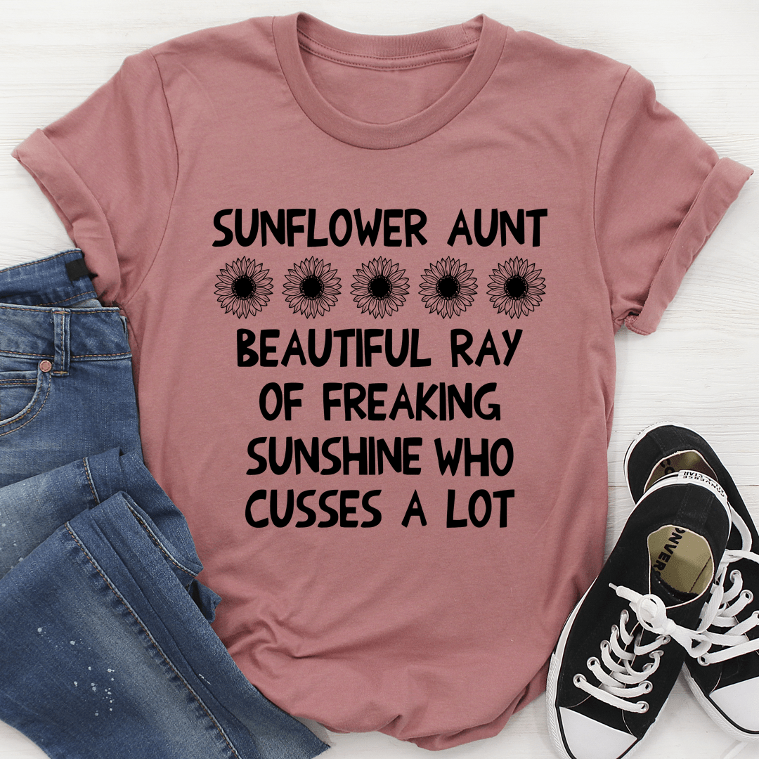 Sunflower Aunt Tee-2