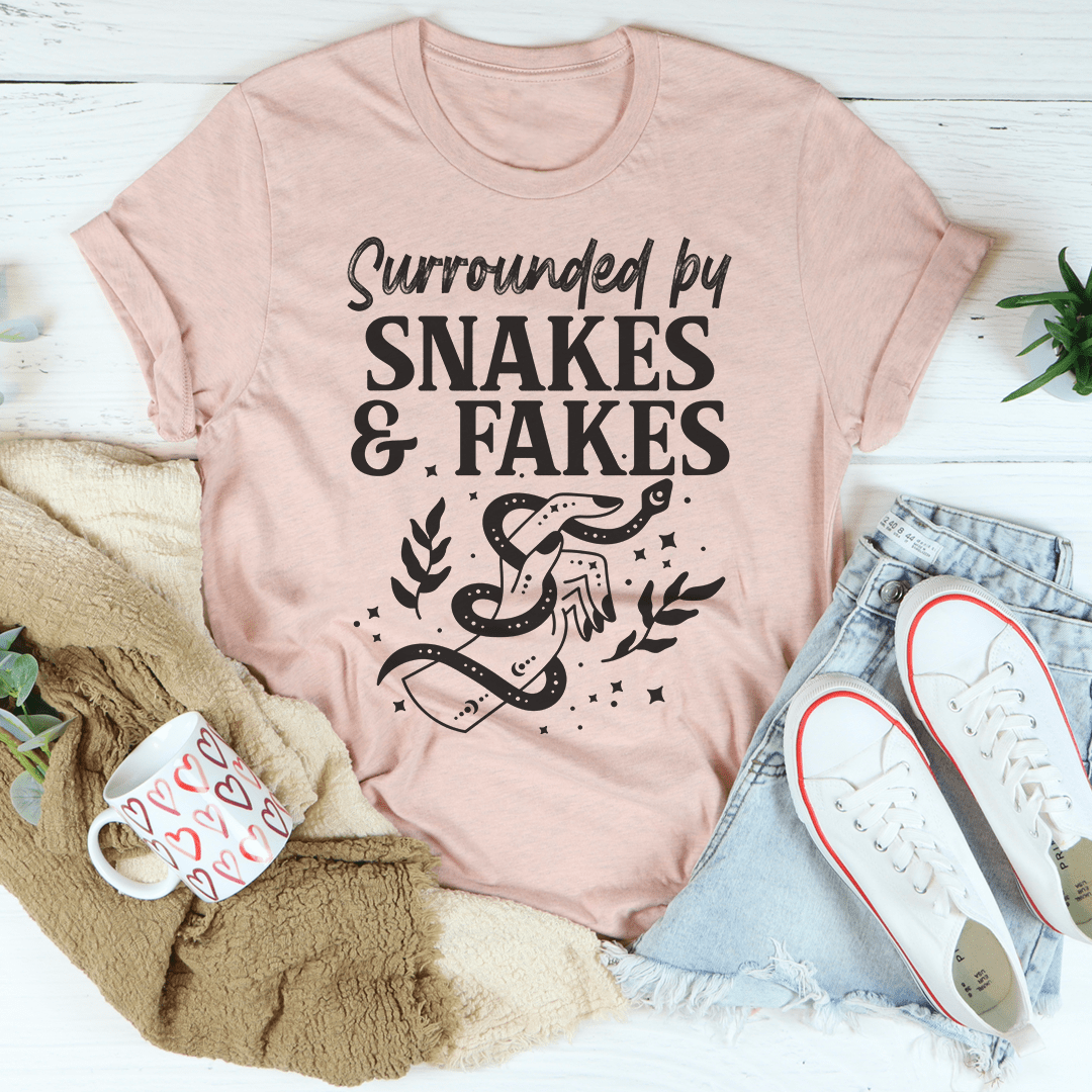 Surrounded By Snakes & Fakes Tee-4