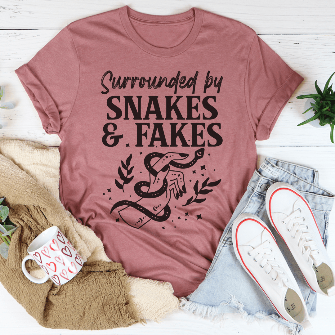 Surrounded By Snakes & Fakes Tee-3