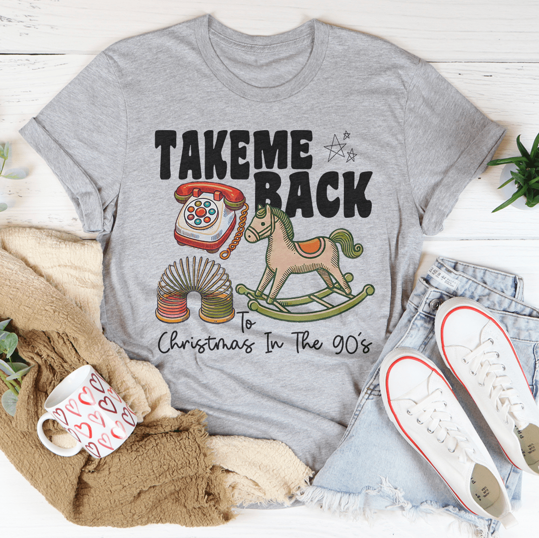 Take Me Back Christmas In The 90's Tee-1