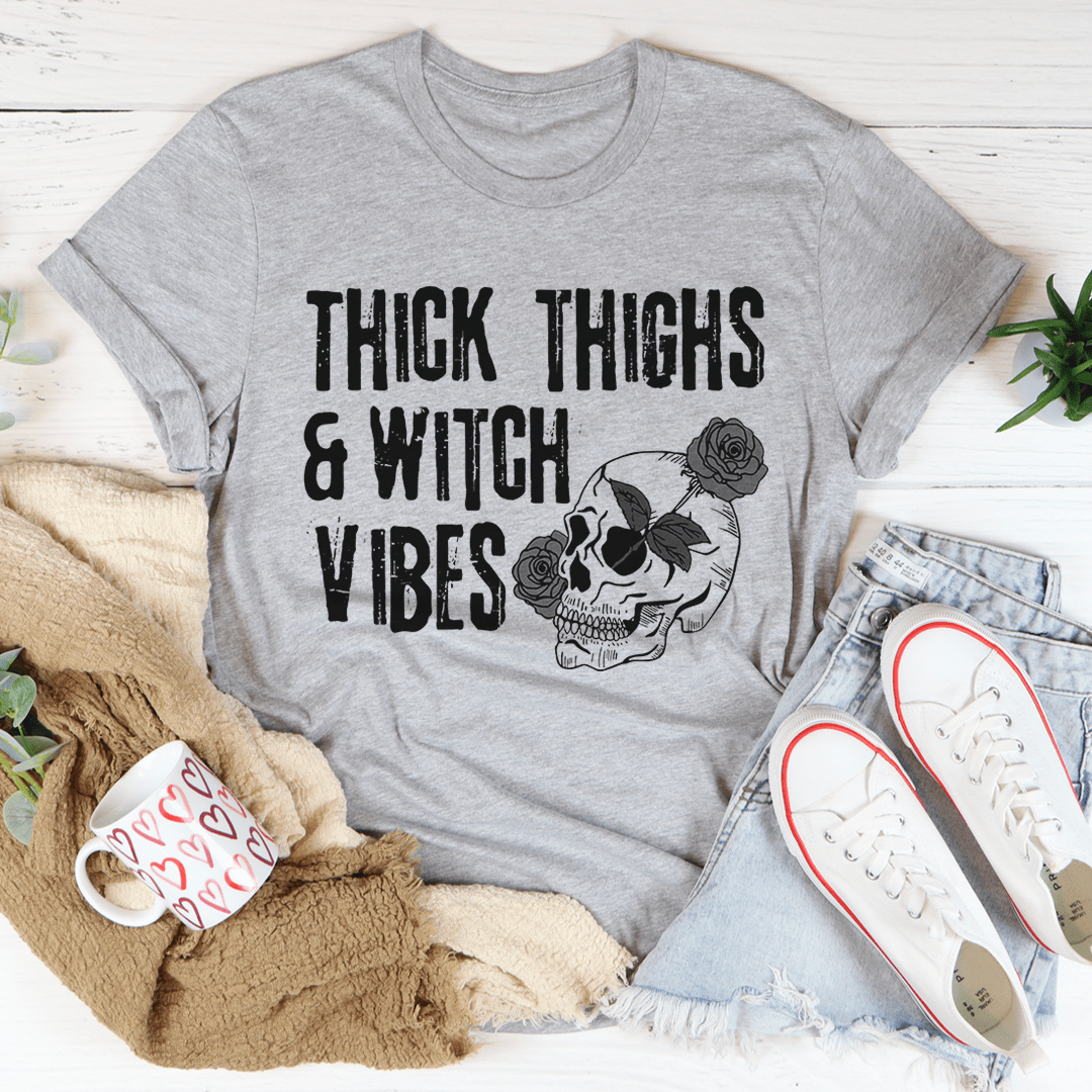 Thick Thighs & Witch Vibes Tee-1