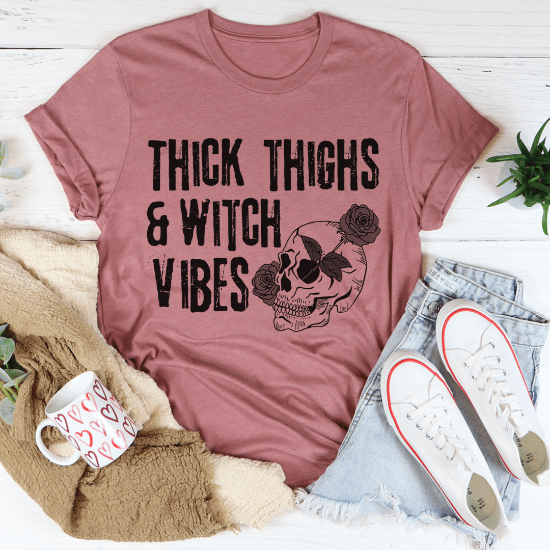 Thick Thighs & Witch Vibes Tee-0