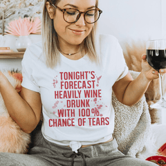 Tonight's Forecast Heavily Wine Drunk Tee-0