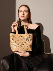 Venetian Perforated Leather Tote Bag-0