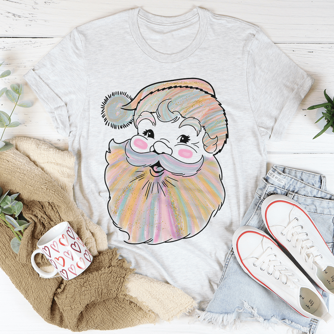 Watercolor Santa Tee-0