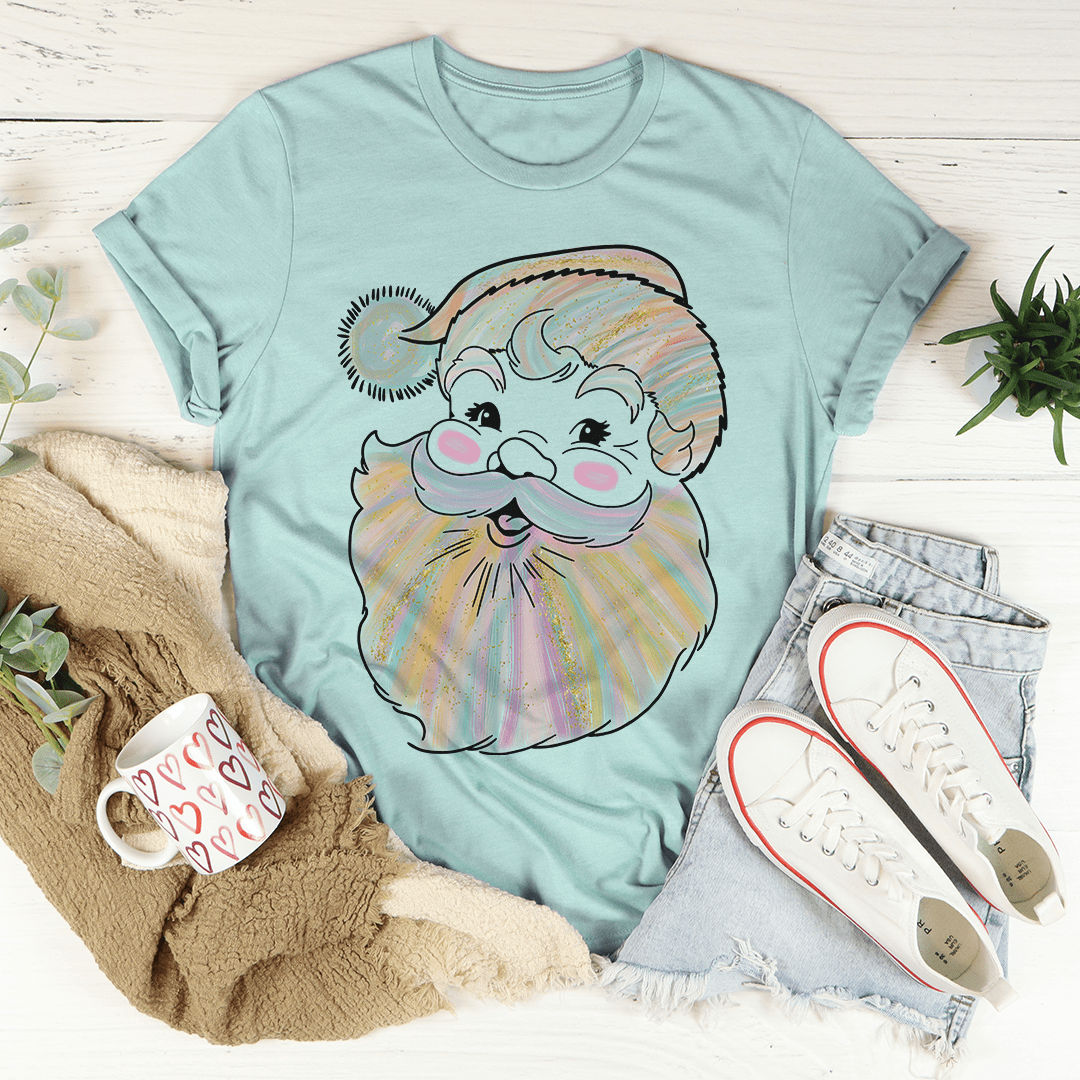 Watercolor Santa Tee-3