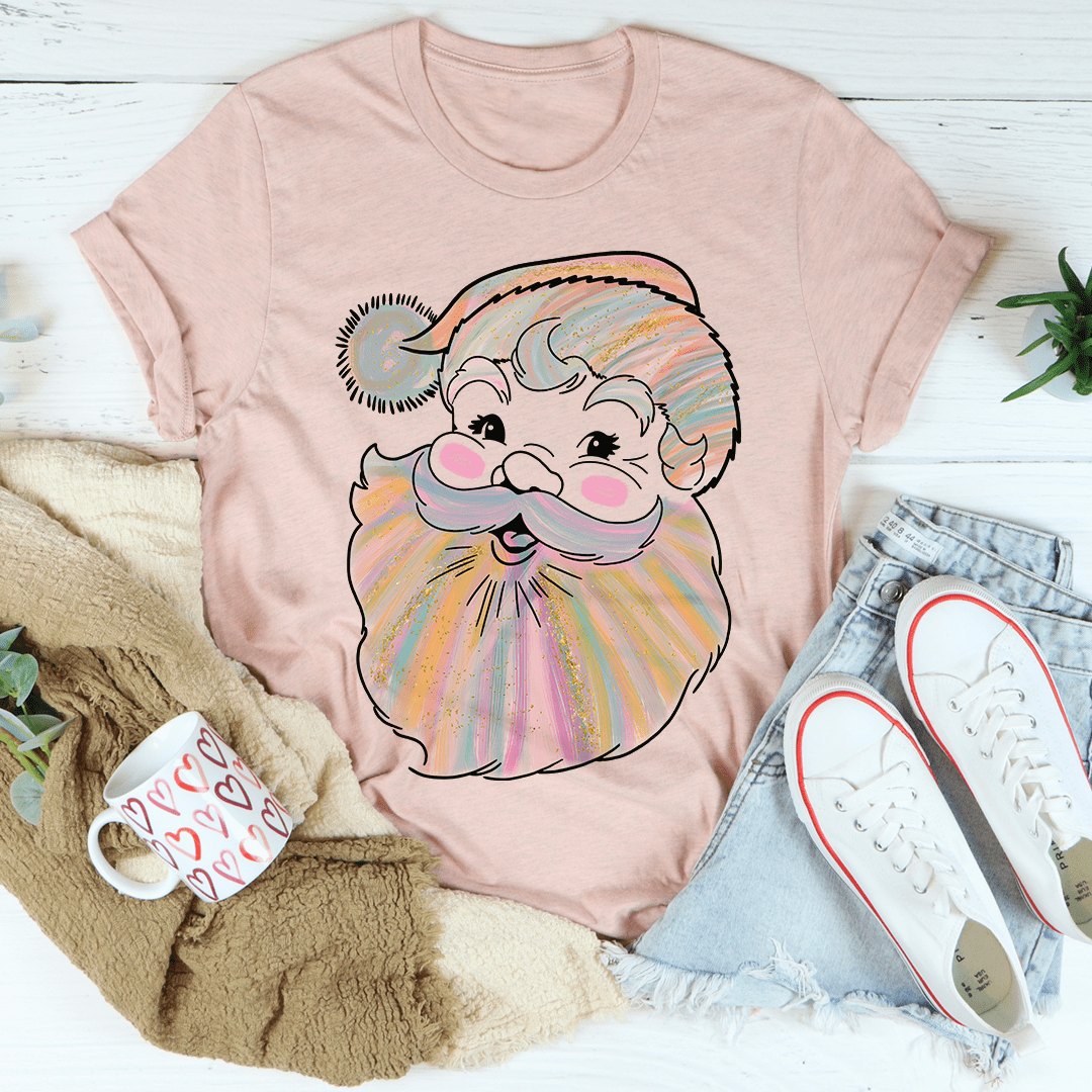 Watercolor Santa Tee-2