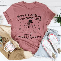 We're All Entitled To An Occasional Meltdown Tee-2