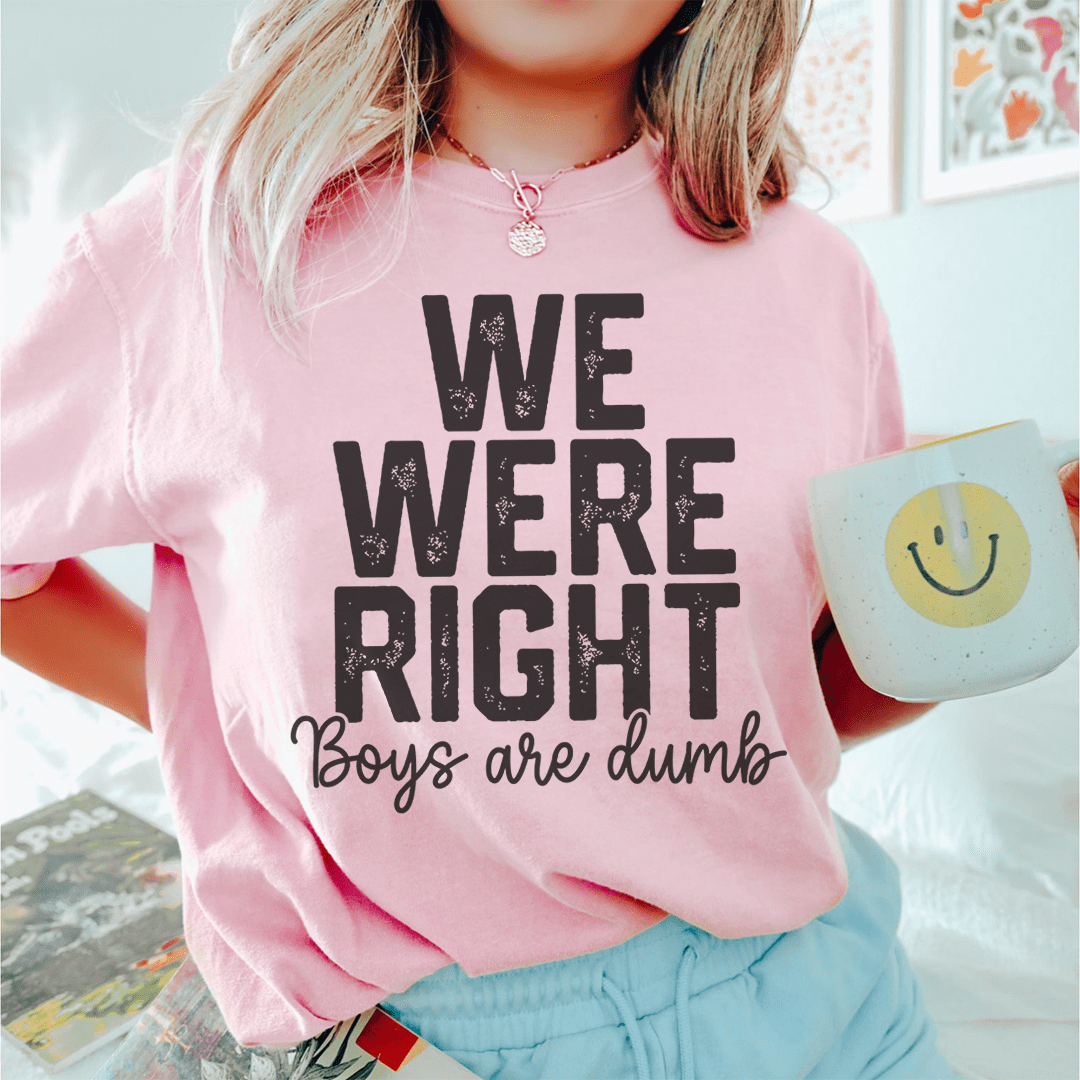 We Were Right Boys Are Dumb T-Shirt-0