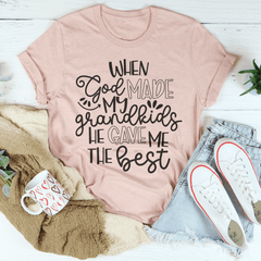When God Made My Grandkids He Gave Me The Best Tee-1