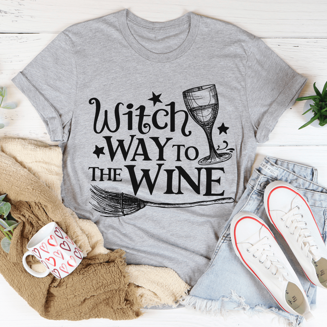 Witch Way To The Wine Tee-3