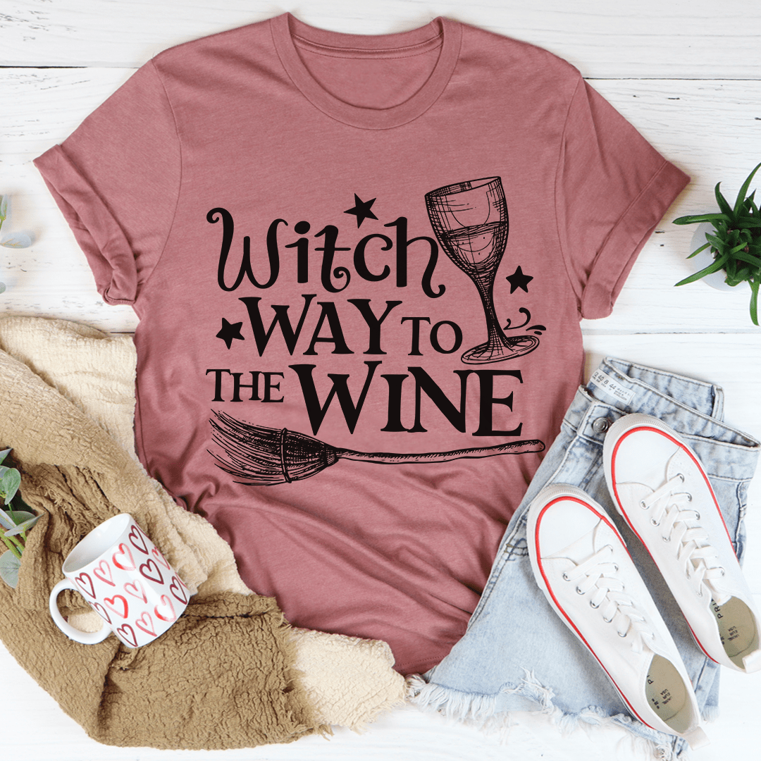 Witch Way To The Wine Tee-0