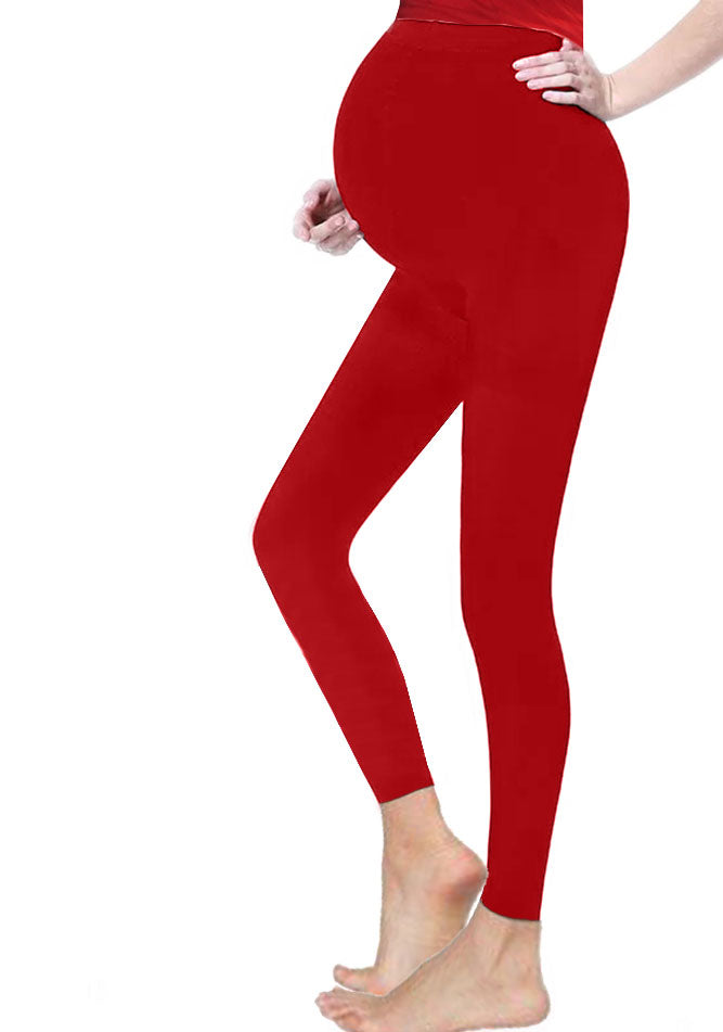 Hugs and Kisses Red Maternity Fit Belly Ladies Legging-0