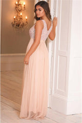 Yasmin Blush Sequin Top Tiered Maxi Dress-1